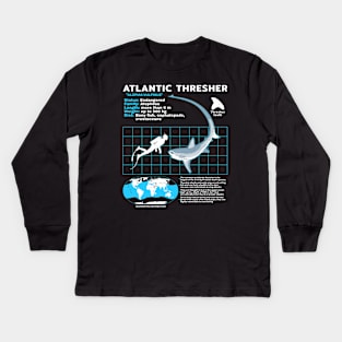 Thresher Shark Fact Sheet Kids Long Sleeve T-Shirt